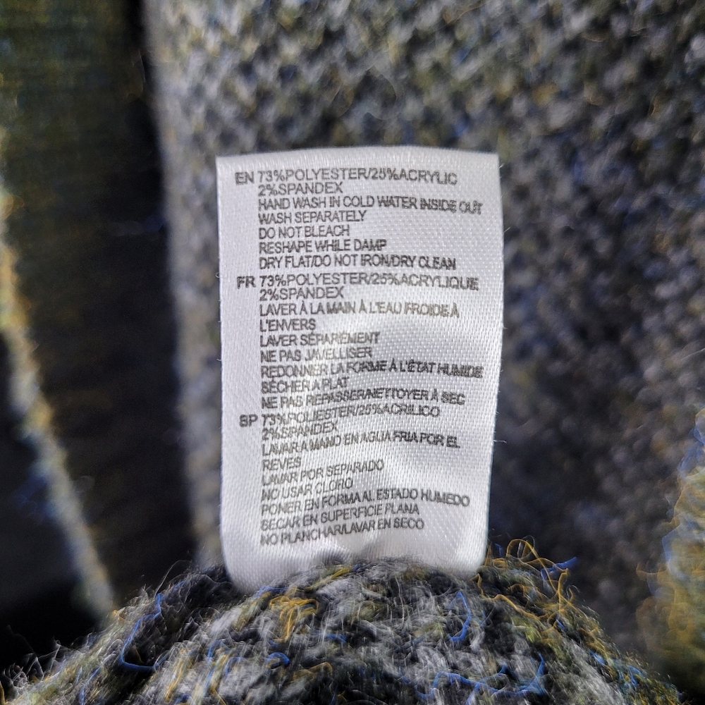Moth Anthropologie M Womens Open Fuzzy Camo Cardigan Boho Stretch Lightweight - Picture 5 of 8